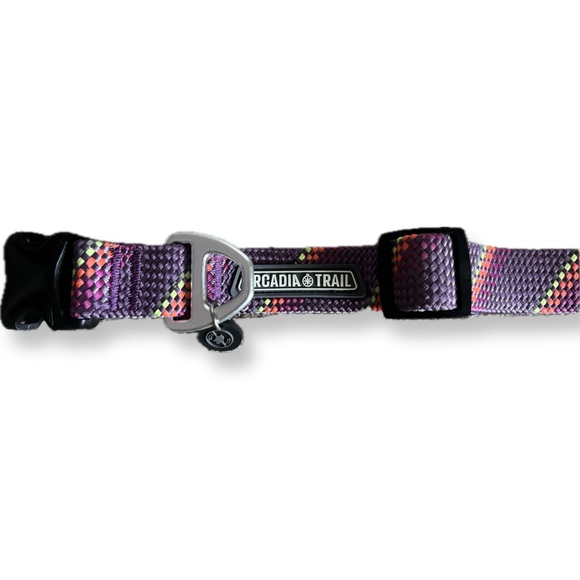 Arcadia Trail Reflective Purple Paracord Dog Collar - XL - Picture 4 of 7